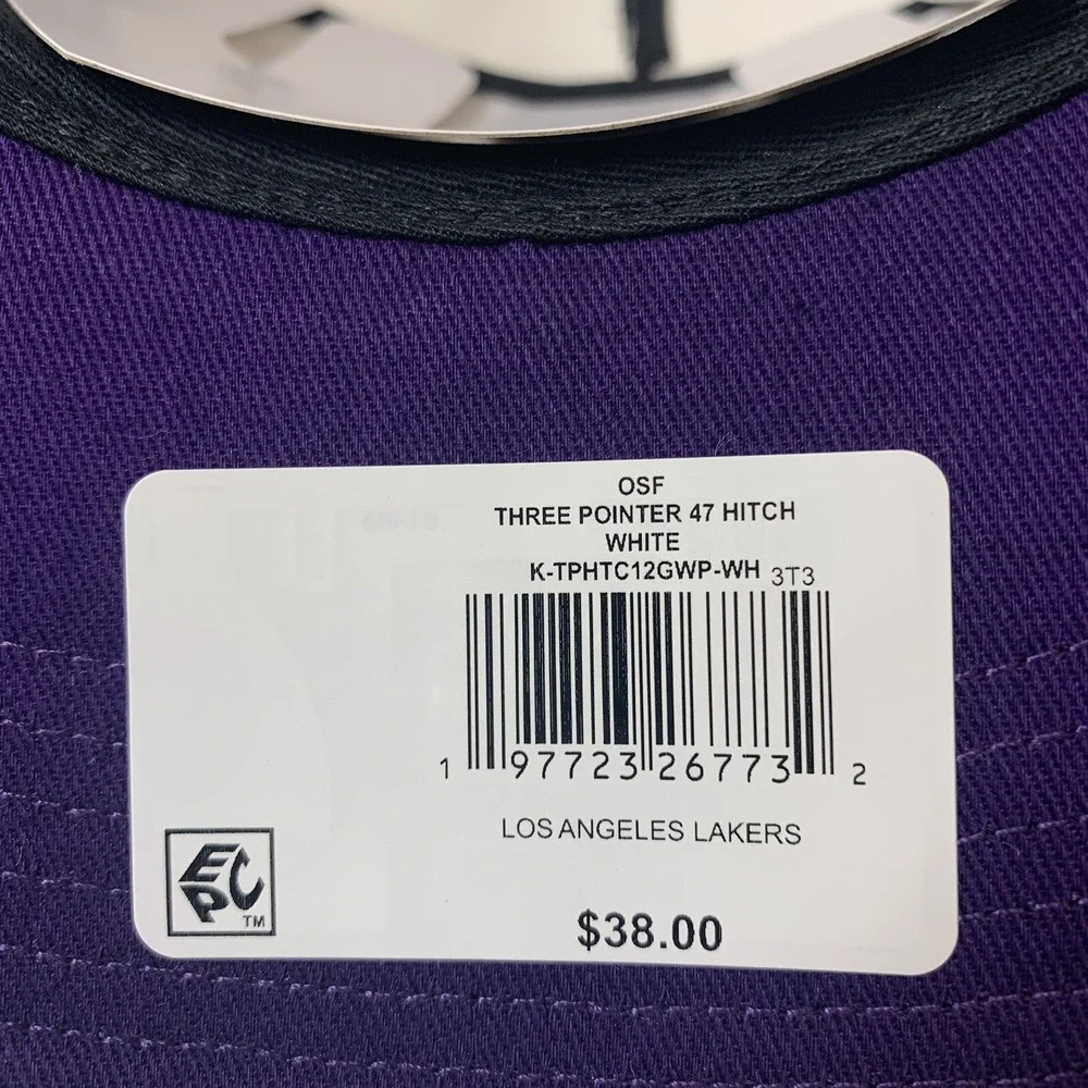 '47 Brand Los Angeles Lakers NBA Hitch Rope White Adjustable Snapback Hat OSFM